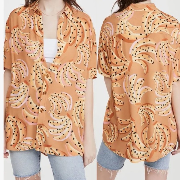 Farm Rio Raining Bananas Uni Shirt - Picture 1 of 5